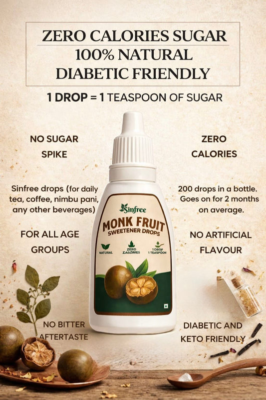 Sinfree Monk Fruit Drops- 10 ml